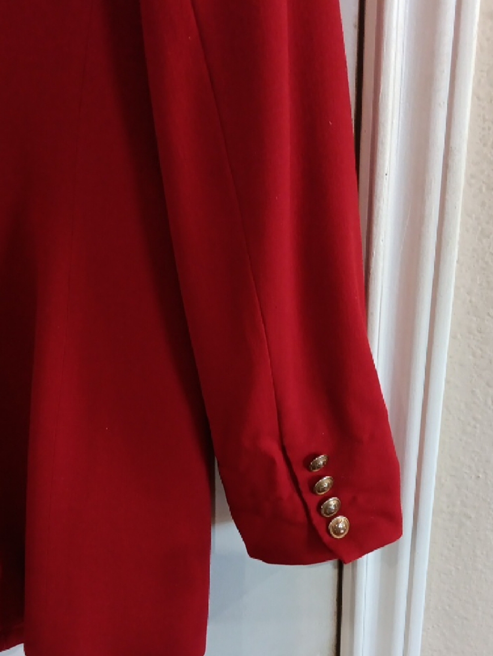 LRL Ralph Lauren Red 100% Wool Crest Blazer Made in USA Size 8 Preppy - Picture 4 of 7